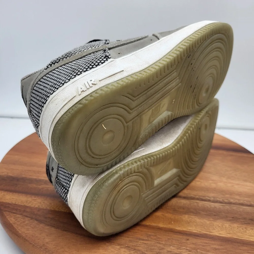 Nike Air Force 1 Premium Shoes Boys 6.5Y (GS) Cool Grey Gray 748981-005 Sneakers